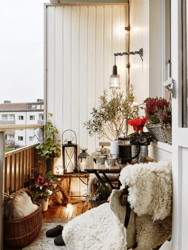 como decorar un balcón pequeño
