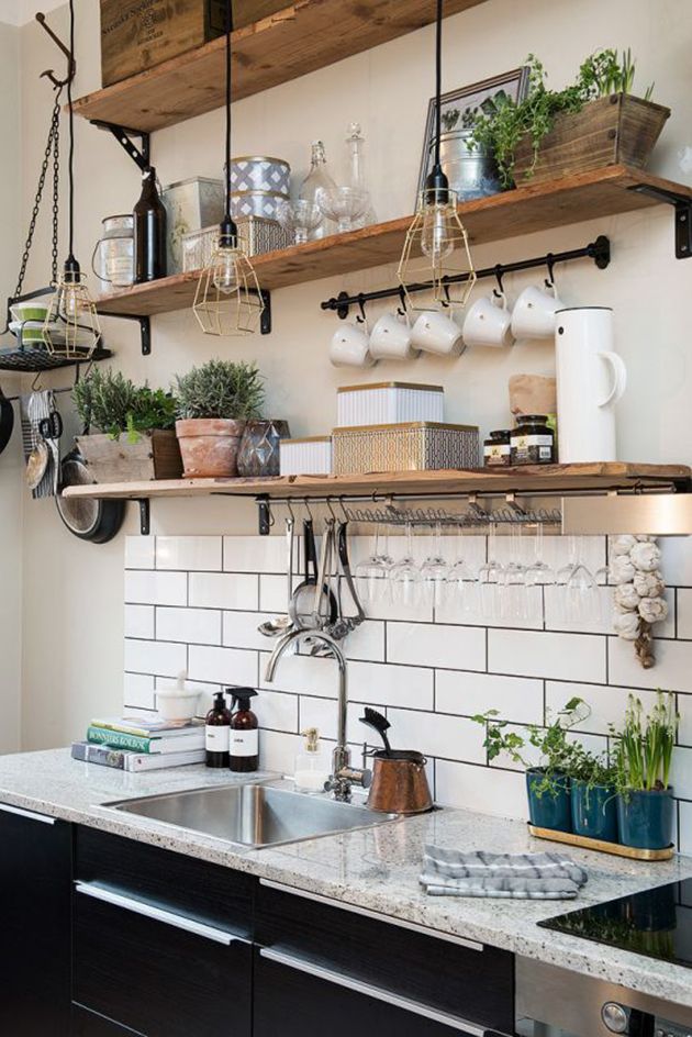 baldas de madera para la cocina
