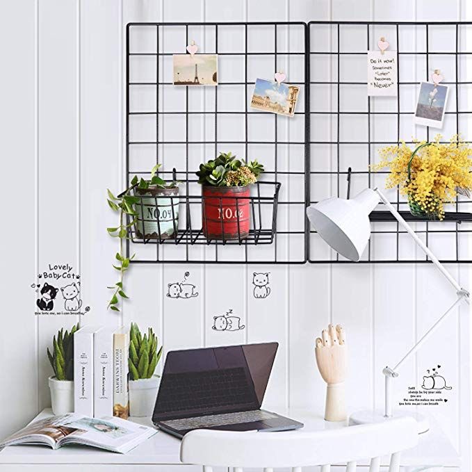 TOROTON Organizador de Cesta Colgante, Multifunción Creativa de Malla para la Pared, Soporte Organizador de Almacenamiento para Plantas - Negro