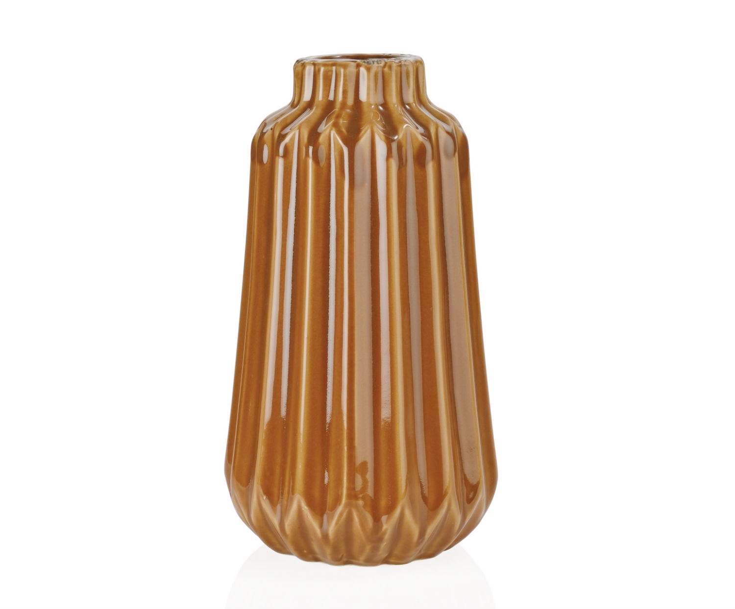 jarrón decorativo de cerámica marrón