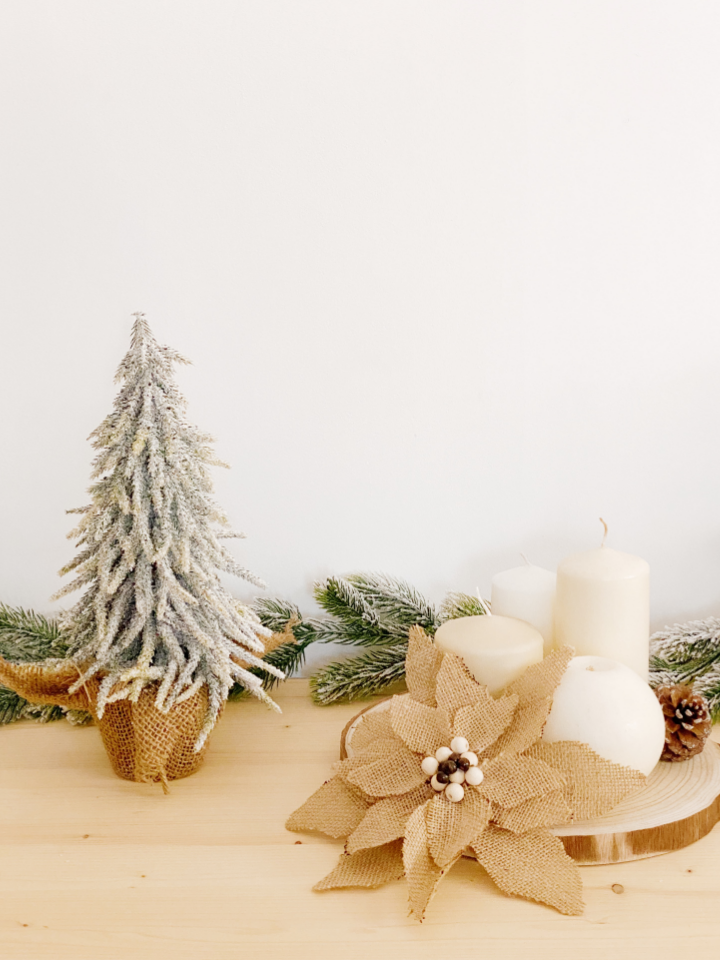 diy: adornos navideños de madera y fibras naturales