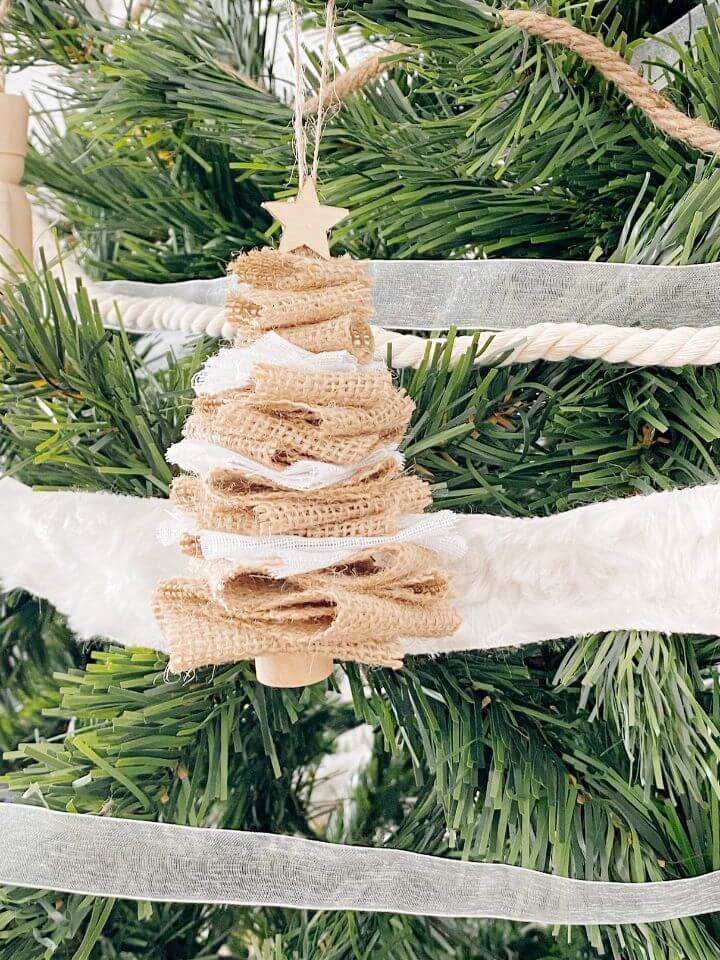 árbol de Navidad en yute y lino: Diy navideño