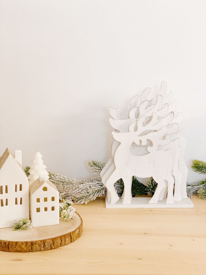 Renos de madera con luz - la decoración más natural para Navidad