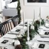 mesa de Navidad en color negro y blanco