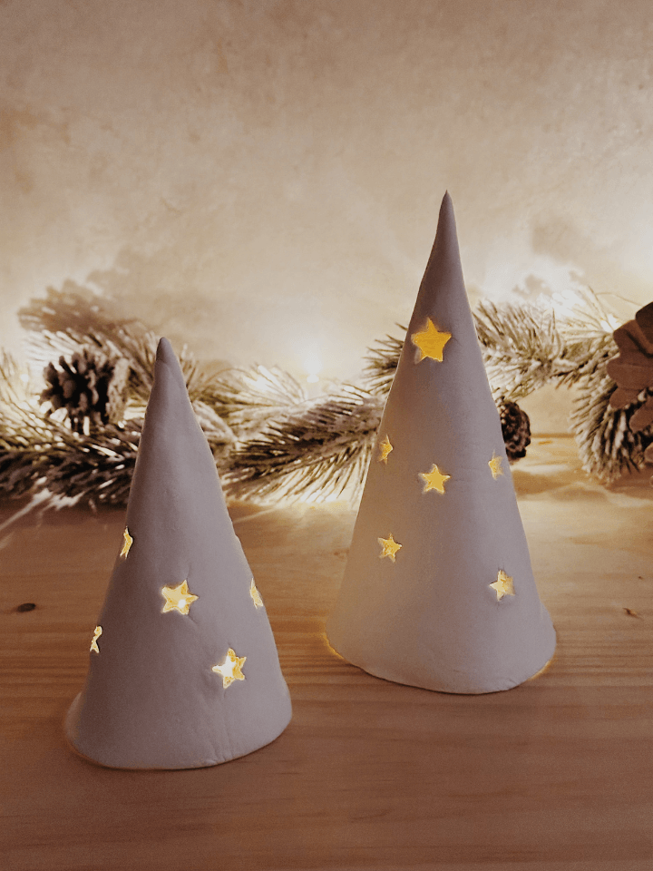 Arbol de Navidad con pasta para modelar